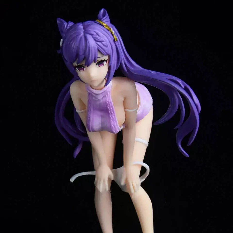 Keqing Neko Genshin Impact RPG Cast Off Anime Figure PVC 7" [No Box] *Adult Collectible*