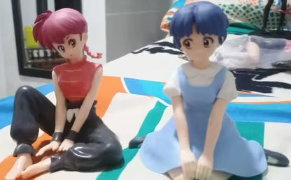 Saotome Girl-Type Sitting Ranma ½ Collectible Anime Figure Model PVC 4" [Boxed]