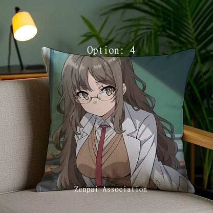 Rio Rascal Does Not Dream Anime Soft Pillow Cushion Cover 2 x 2 ft
