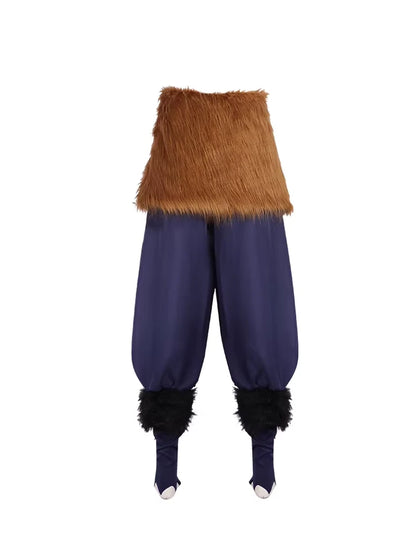 Inosuke Cosplay Demon Slayer Full Set: Ankles, Pants, Skirt, Wig, & Mask
