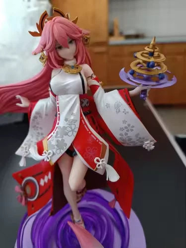 Yae Miko Cheongsam Katsune Genshin Impact RPG Kawaii Figure PVC 8.8" [Boxed]