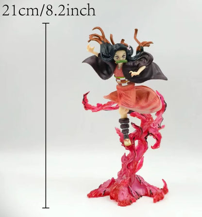 Nezuko Kamado Blood Art Demon Slayer Anime Figure Model Statue PVC 8" [No Box]