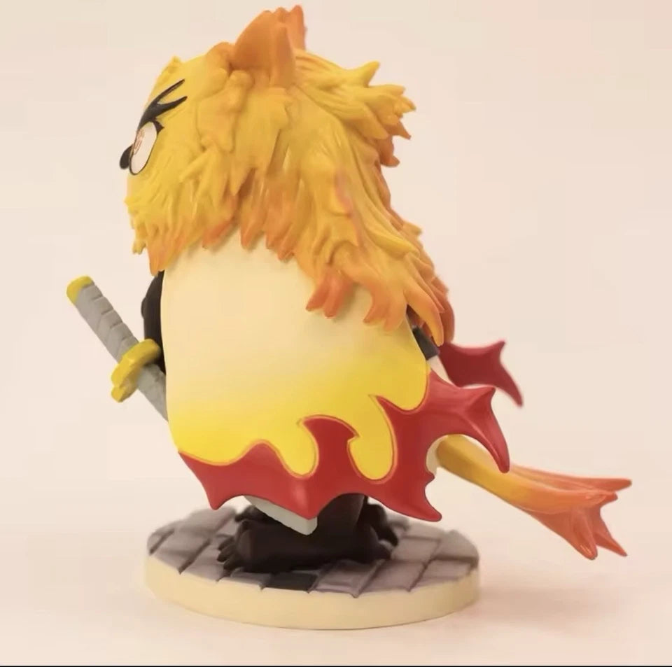 Kyojuro Owl Flame Hashira Demon Slayer Anime Parody Figure PVC 3.9" [No Box]