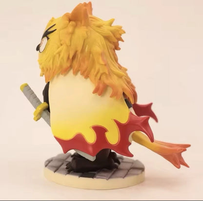 Kyojuro Owl Flame Hashira Demon Slayer Anime Parody Figure PVC 3.9" [No Box]