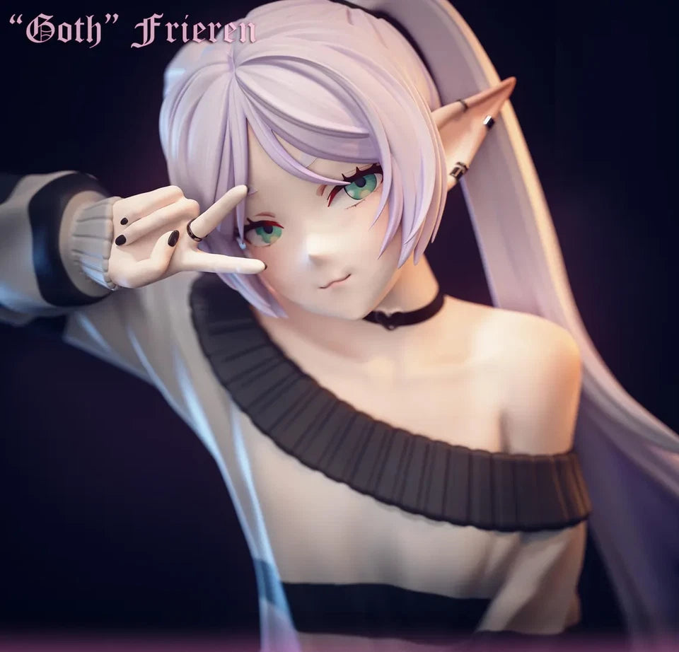 Frieren Goth Version Beyond Journey's End Anime Otaku Figure PVC 7" [Boxed] *Adult Collectible*
