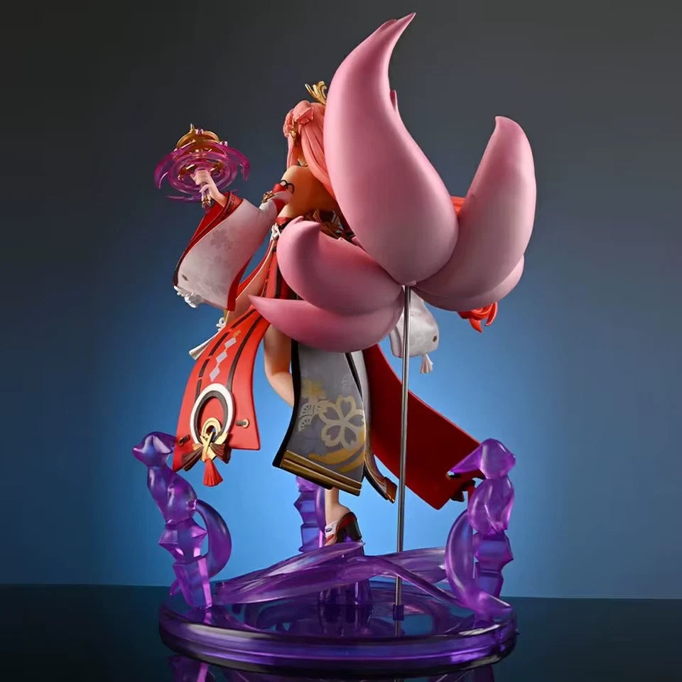Yae Miko Cheongsam Katsune Genshin Impact RPG Kawaii Figure PVC 8.8" [Boxed]