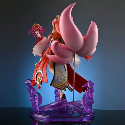 Yae Miko Cheongsam Katsune Genshin Impact RPG Kawaii Figure PVC 8.8" [Boxed]
