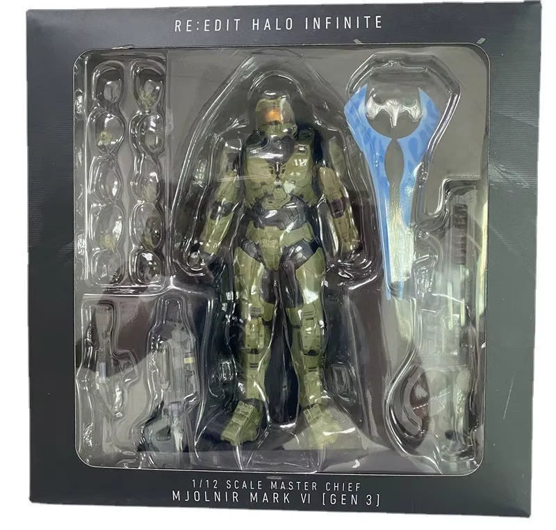 Master Chief Spartan-II 117 Halo Adjustable Rare Action Figure PVC 6.4" [Boxed]