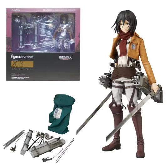 Mikasa Attack on Titan AOT Anime Adjustable Collectible Figure PVC 6.4" [Boxed]