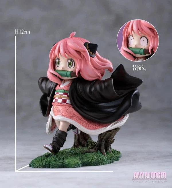Anya Nezuko Outfit Spy × Family Demon Slayer Anime Figure PVC 4.7" [Boxed]