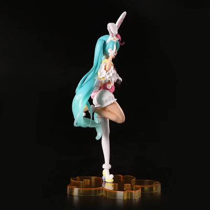 Hatsune Miku Easter Bunny Project DIVA Vocaloid Anime Figure PVC 9" [No Box]