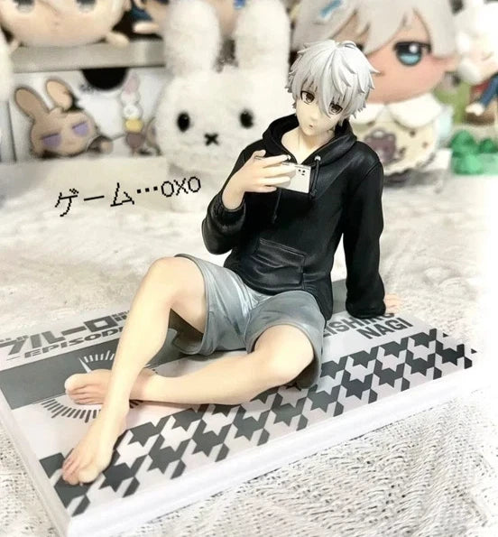 Nagi Seishiro Hoodie Blue Lock Desktop Anime Figure Model Statue PVC 3" [Boxed]