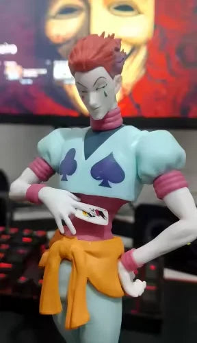 Hisoka Morow Playing Cards Hunter × Hunter Anime Figure Statue PVC 7.4" [Boxed]