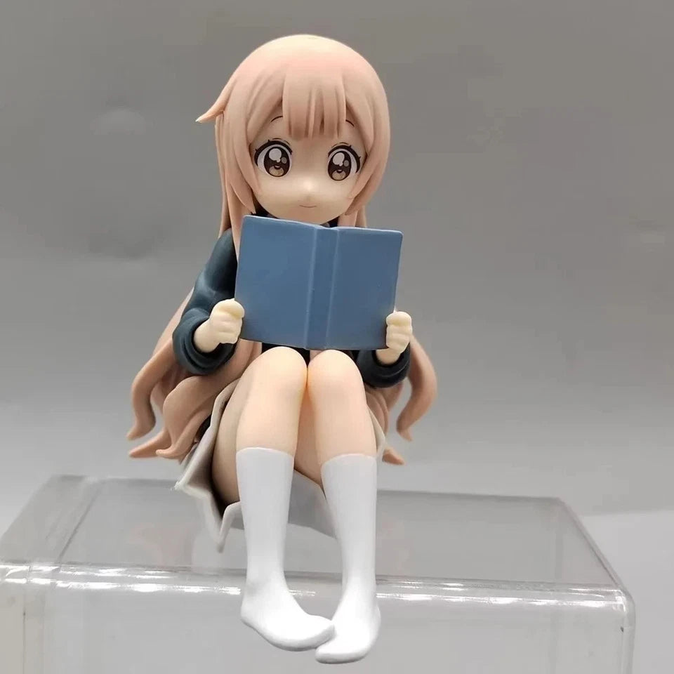 Hanako‌ Omuro Reading YuruYuri Kawaii Desktop Anime Figure Model PVC 3" [No Box]