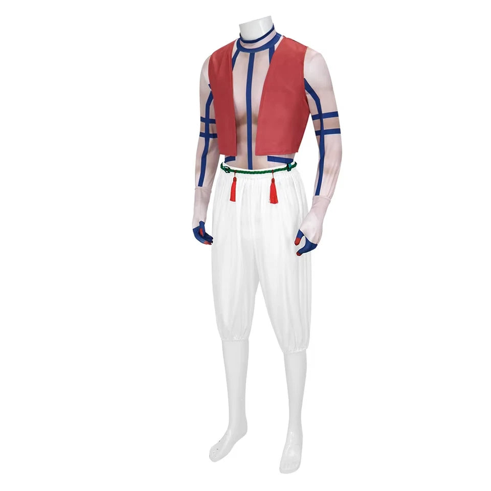 Akaza Cosplay Demon Slayer Full Set: Gloves, Vest, Pants, Shirt, & Tassels DM SZ