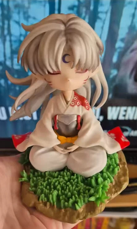 Sesshoumaru Meditating Chibi InuYasha Anime Figure Model Statue PVC 5" [No Box]