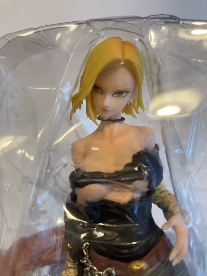 Android 18 Torn Shirt Dragon Ball Z Anime Figure Model PVC 9" [Adult Collectible]
