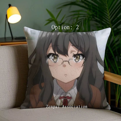 Rio Rascal Does Not Dream Anime Soft Pillow Cushion Cover 2 x 2 ft