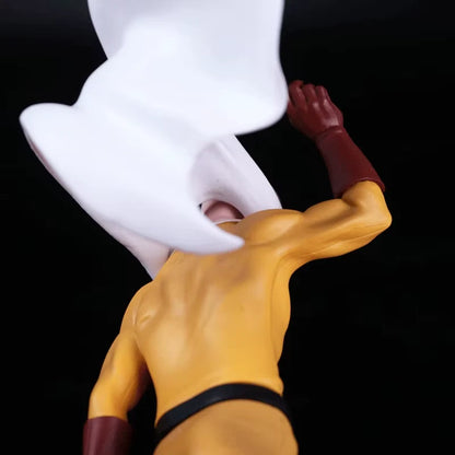 Saitama Bald Cape One Punch Man Anime Collectible Action Figure PVC 7.8" [No Box]