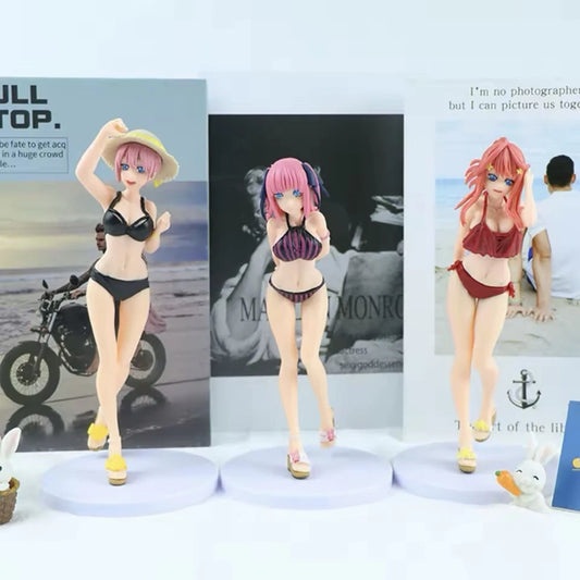 Nakano Sisters Bikini Quintessential Quintuplets Kawaii Anime Figures PVC 6” [No Box]
