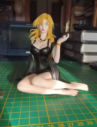 Vermouth Sitting & Smoking Detective Conan Figure Model Statue PVC 5.3" [Boxed]