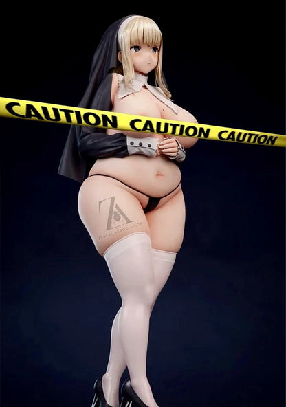 Louisa Full Bust Nun Kounin Sao Ojisan Manga Cast Off Curvy Figure PVC 10" [Boxed] *Adult Collectible*