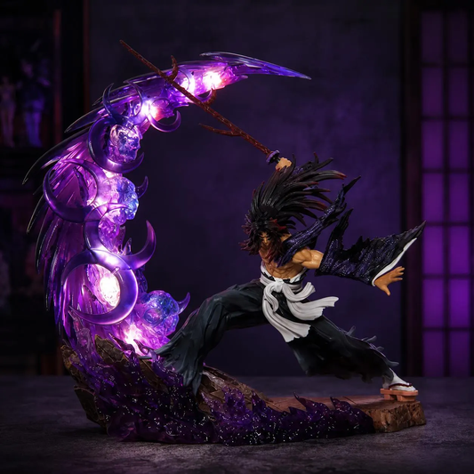 Kokushibo Upper Moon One Demon Slayer Anime Figure Statue PVC 8.6" [No Box : Light-Up]